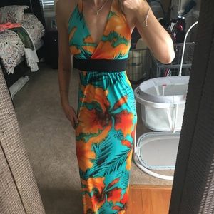 Tropical halter Maxi